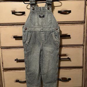 OshKosh - Hickory Stripe - Full Length Overalls - 3T
